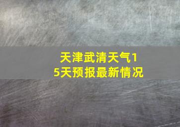 天津武清天气15天预报最新情况