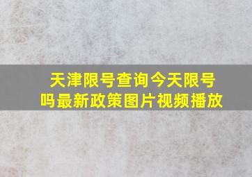 天津限号查询今天限号吗最新政策图片视频播放