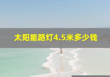 太阳能路灯4.5米多少钱