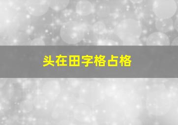 头在田字格占格