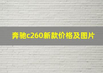 奔驰c260新款价格及图片