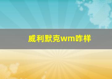 威利默克wm咋样