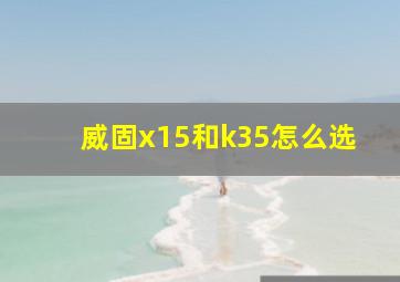 威固x15和k35怎么选