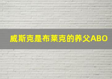 威斯克是布莱克的养父ABO