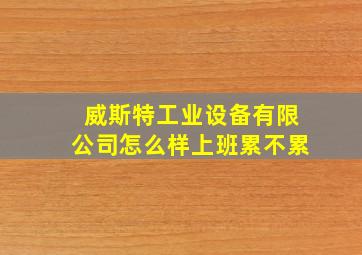 威斯特工业设备有限公司怎么样上班累不累