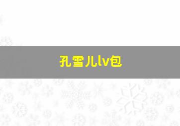 孔雪儿lv包