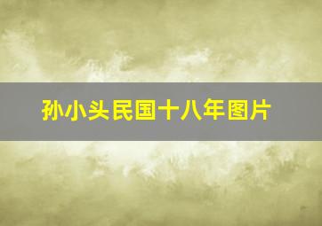 孙小头民国十八年图片