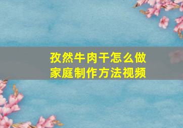 孜然牛肉干怎么做家庭制作方法视频