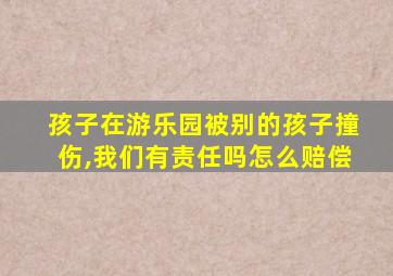 孩子在游乐园被别的孩子撞伤,我们有责任吗怎么赔偿