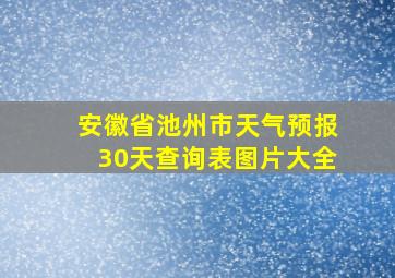 安徽省池州市天气预报30天查询表图片大全