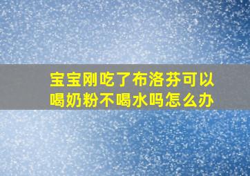 宝宝刚吃了布洛芬可以喝奶粉不喝水吗怎么办