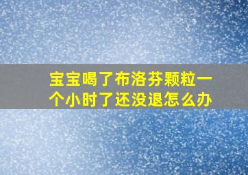 宝宝喝了布洛芬颗粒一个小时了还没退怎么办