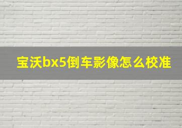 宝沃bx5倒车影像怎么校准