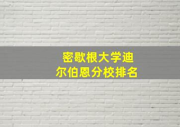 密歇根大学迪尔伯恩分校排名