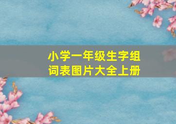 小学一年级生字组词表图片大全上册