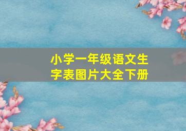 小学一年级语文生字表图片大全下册