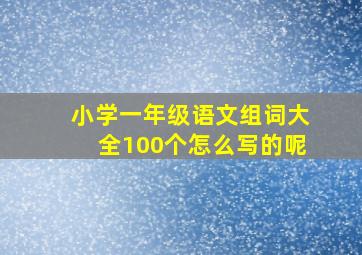 小学一年级语文组词大全100个怎么写的呢