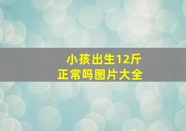 小孩出生12斤正常吗图片大全