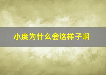 小度为什么会这样子啊