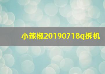 小辣椒20190718q拆机