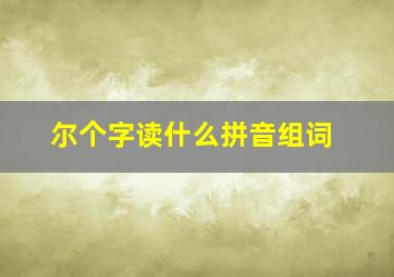 尔个字读什么拼音组词