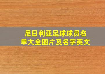 尼日利亚足球球员名单大全图片及名字英文