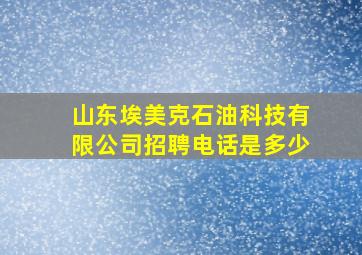 山东埃美克石油科技有限公司招聘电话是多少