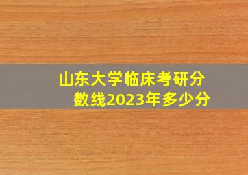 山东大学临床考研分数线2023年多少分