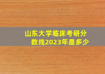 山东大学临床考研分数线2023年是多少