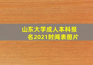 山东大学成人本科报名2021时间表图片