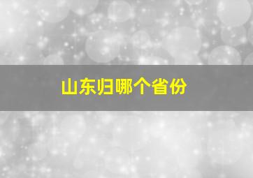 山东归哪个省份