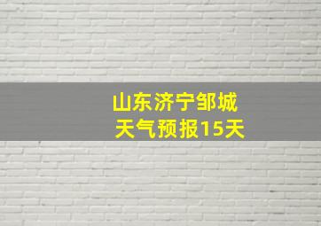 山东济宁邹城天气预报15天