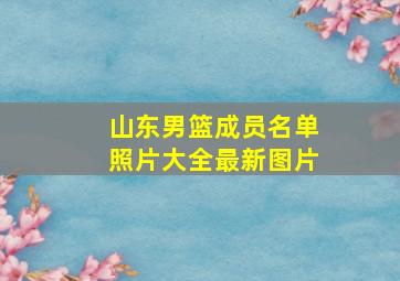 山东男篮成员名单照片大全最新图片