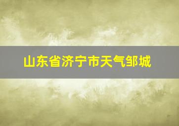 山东省济宁市天气邹城