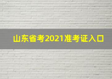 山东省考2021准考证入口