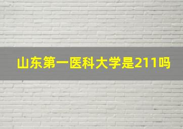 山东第一医科大学是211吗