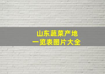 山东蔬菜产地一览表图片大全