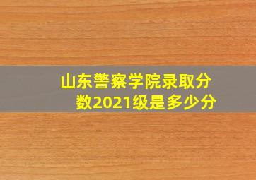 山东警察学院录取分数2021级是多少分