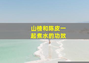 山楂和陈皮一起煮水的功效