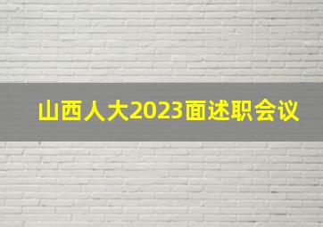 山西人大2023面述职会议