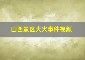 山西景区大火事件视频