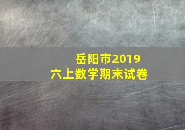 岳阳市2019六上数学期末试卷