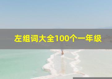 左组词大全100个一年级