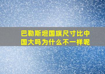 巴勒斯坦国旗尺寸比中国大吗为什么不一样呢