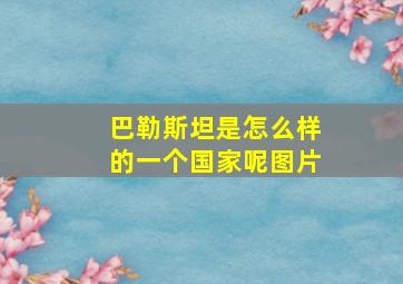 巴勒斯坦是怎么样的一个国家呢图片