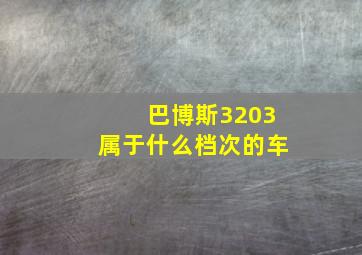 巴博斯3203属于什么档次的车