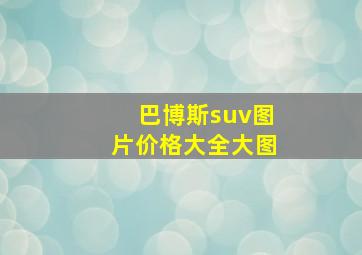 巴博斯suv图片价格大全大图