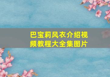 巴宝莉风衣介绍视频教程大全集图片