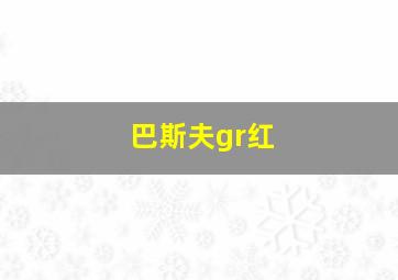 巴斯夫gr红