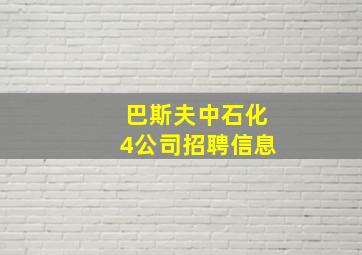 巴斯夫中石化4公司招聘信息